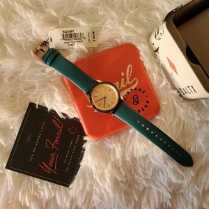 ‼️SALE‼️New! FOSSIL Adalyn Date Teal Leather Watch